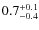 $\rm0.7^{+0.1}_{-0.4}$