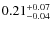 $\rm0.21^{+0.07}_{-0.04}$