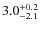 $\rm 3.0_{-2.1}^{+0.2}$