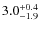 $\rm 3.0_{-1.9}^{+0.4}$