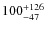 $\rm 100^{+126}_{-47}$