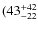 $\rm (43_{-22}^{+42}$