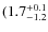 $\rm (1.7^{+0.1}_{-1.2}$