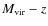 $M_{\rm vir}-z$