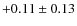 $+0.11\pm0.13$