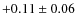 $+0.11\pm0.06$