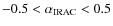 $-0.5 < \alpha_{\rm IRAC} < 0.5$