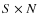 $S \times N$