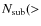 $N_{\rm sub}
(>$