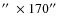 $\hbox{$^{\prime\prime}$ }\times 170\hbox{$^{\prime\prime}$ }$