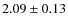 $2.09 \pm 0.13$