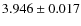 $ 3.946 \pm 0.017$