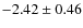 $-2.42 \pm 0.46$