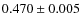 $ 0.470 \pm 0.005$