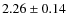 $2.26 \pm 0.14$
