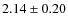 $2.14 \pm 0.20$
