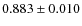 $0.883 \pm 0.010$