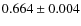 $ 0.664 \pm 0.004$