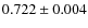 $ 0.722 \pm 0.004$