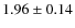 $1.96 \pm 0.14$
