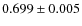 $0.699 \pm 0.005$