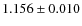 $ 1.156 \pm 0.010$