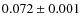 $ 0.072 \pm 0.001$