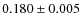 $ 0.180 \pm 0.005$
