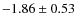 $-1.86 \pm 0.53$