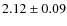 $2.12 \pm 0.09$