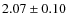 $2.07 \pm 0.10$