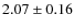 $2.07 \pm 0.16$
