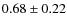 $0.68 \pm 0.22$