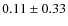 $0.11 \pm 0.33$