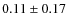 $0.11 \pm 0.17$
