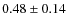 $0.48 \pm 0.14$
