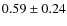 $0.59 \pm 0.24$