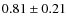$0.81 \pm 0.21$