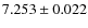 $ 7.253 \pm 0.022$