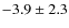 $ -3.9 \pm 2.3 $