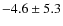 $ -4.6 \pm 5.3 $