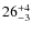$\rm 26^{+4}_{-3}$