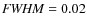 ${\it FWHM}=0.02$