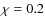 $\chi=0.2$