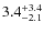 $3.4^{\rm +3.4}_{-2.1}$