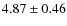 $4.87\pm0.46$