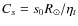 $C_{s}=s_{0}R_{\odot}/\eta_{t}$