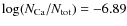 $\log (N_{\rm Ca}/N_{\rm tot})=-6.89$
