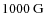 $1000~{\rm G}$