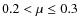 $0.2<\mu \le 0.3$